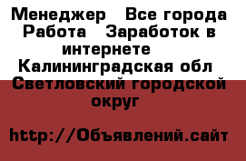 Менеджер - Все города Работа » Заработок в интернете   . Калининградская обл.,Светловский городской округ 